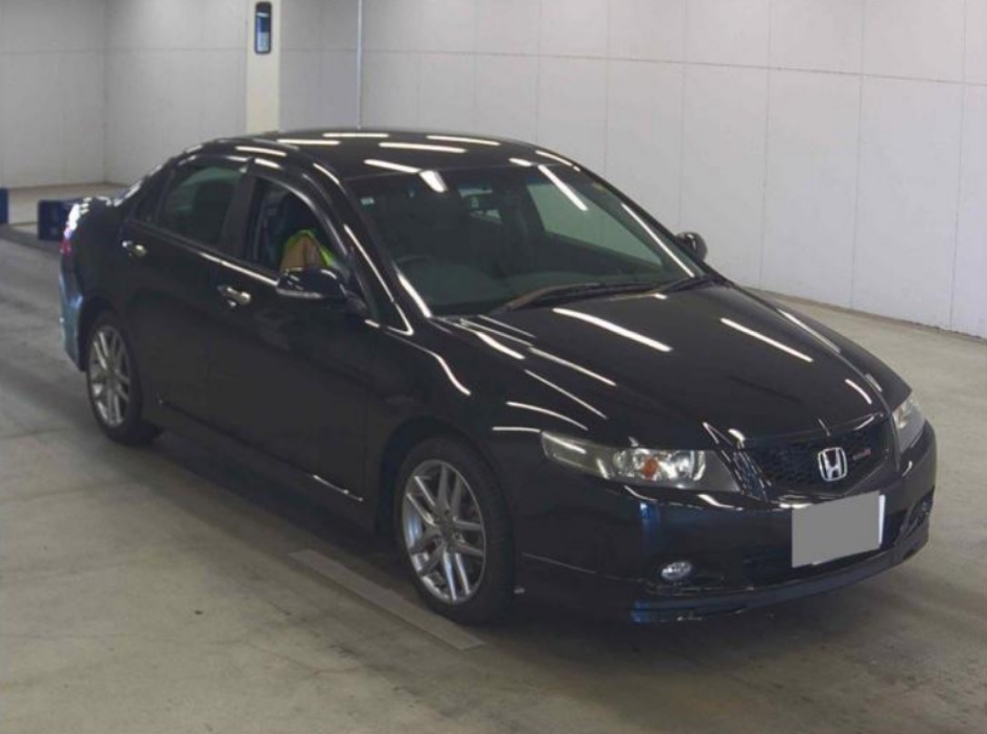 2004 Honda Accord Euro R JDM Nighthawk Black front three-quarter view